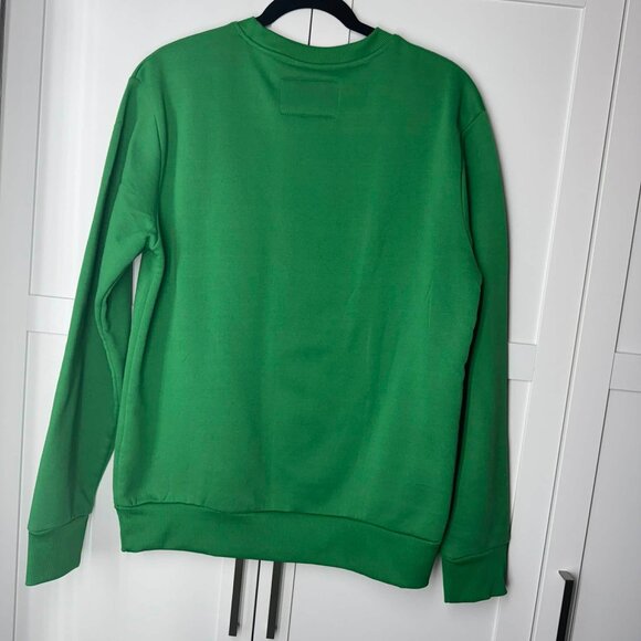 Christmas Men's Sweater Dog Santa Paws Green Medium - Picture 7 of 7